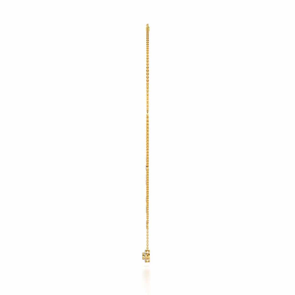 Emily Silver Necklace - Yellow Gold - Image 4