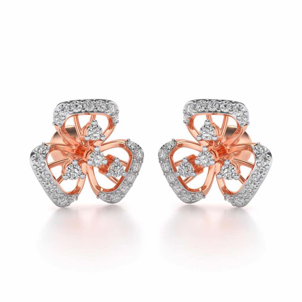 Eminent Silver Earrings - Rose Gold - Image 1
