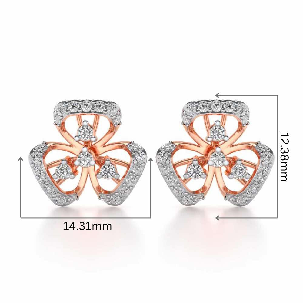 Eminent Silver Earrings - Rose Gold - Image 2