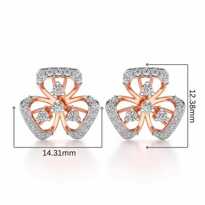 Eminent Silver Earrings - Rose Gold - Image 2
