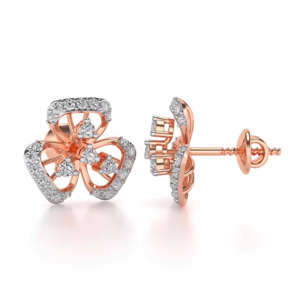 Eminent Silver Earrings - Rose Gold - Image 4