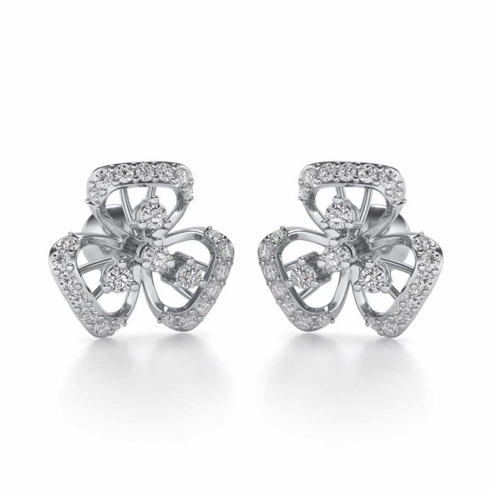 Eminent Silver Earrings - White Gold - Image 1