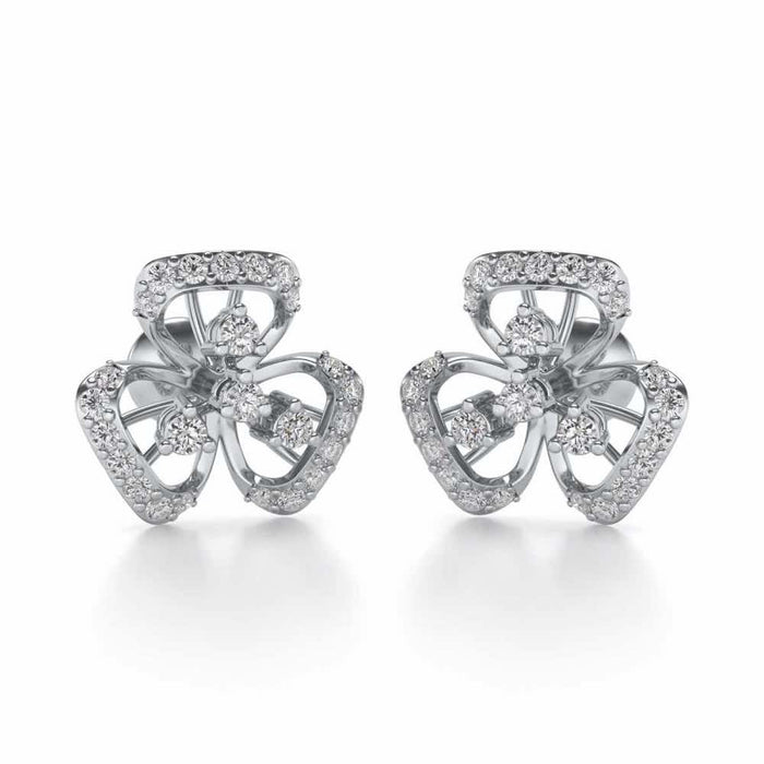 Eminent Silver Earrings - White Gold - Image 1