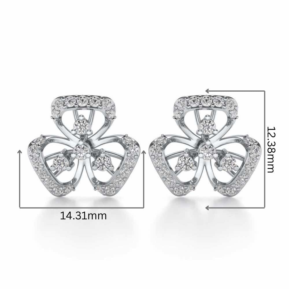 Eminent Silver Earrings - White Gold - Image 2