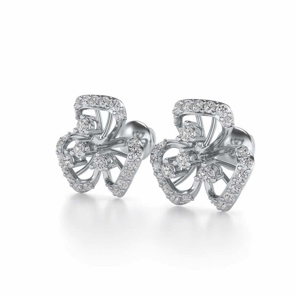Eminent Silver Earrings - White Gold - Image 3