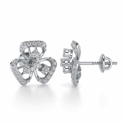 Eminent Silver Earrings - White Gold - Image 4