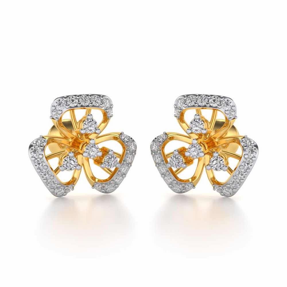 Eminent Silver Earrings - Yellow Gold - Image 1
