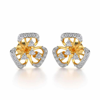 Eminent Silver Earrings - Yellow Gold - Image 1