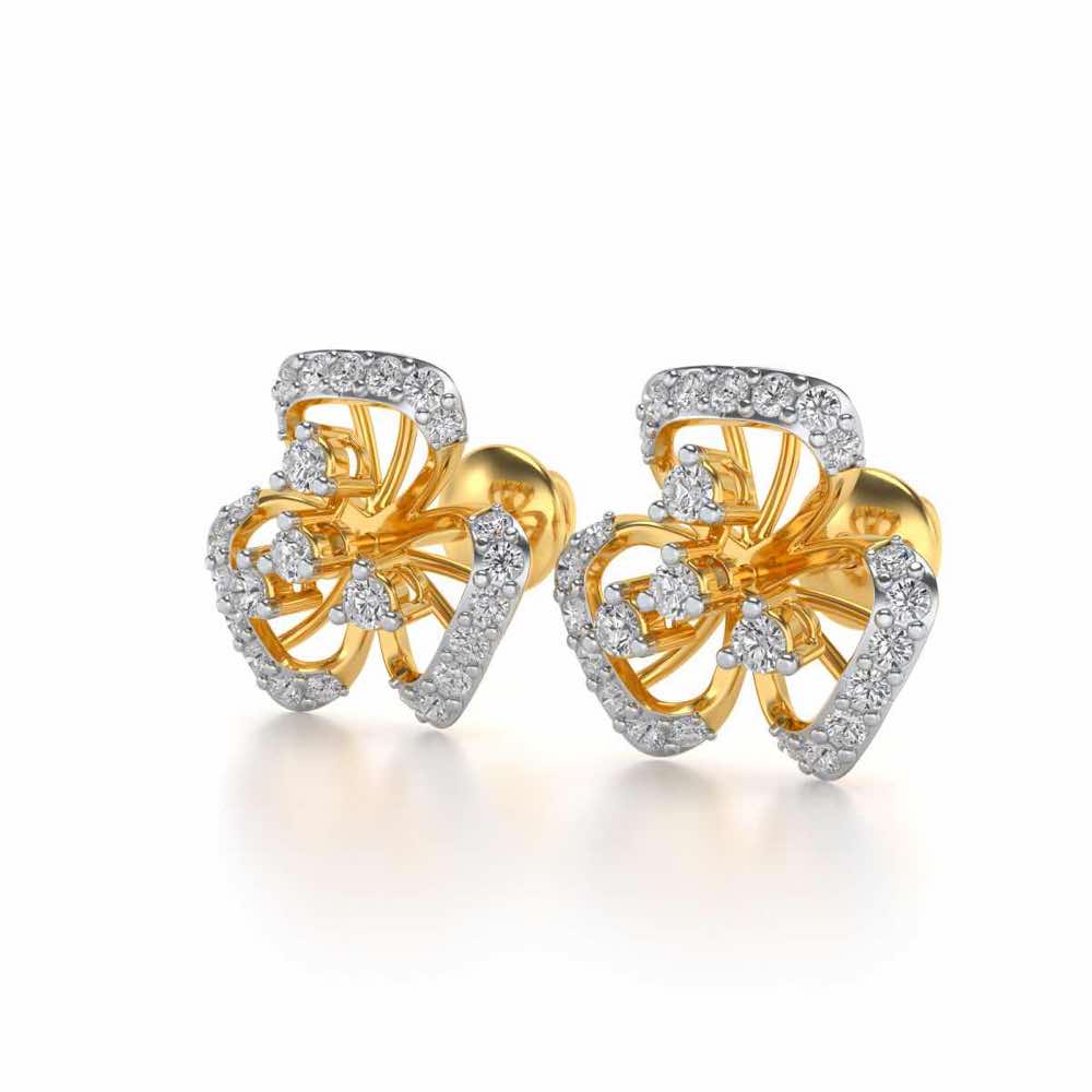 Eminent Silver Earrings - Yellow Gold - Image 3