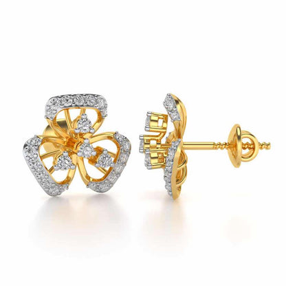Eminent Silver Earrings - Yellow Gold - Image 4