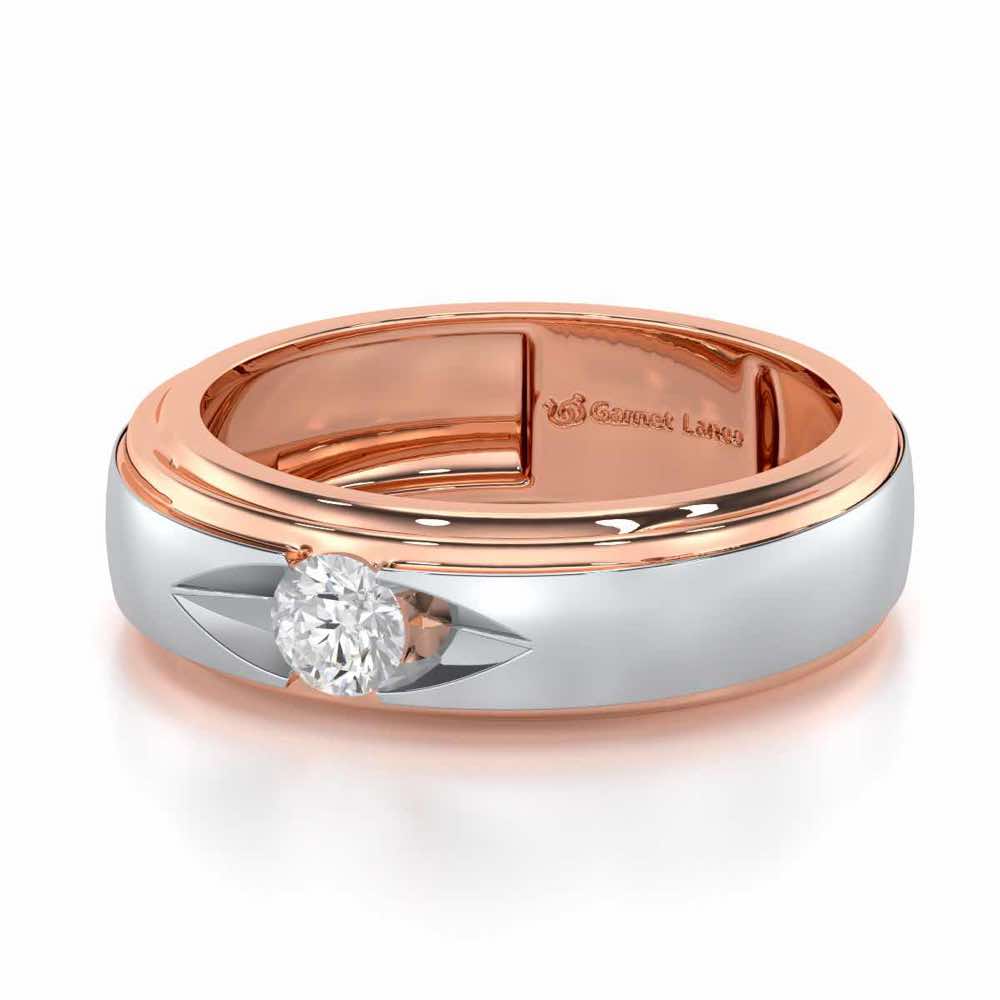 Eminent Stone Men Solitaire Ring - Rose Gold - Image 2