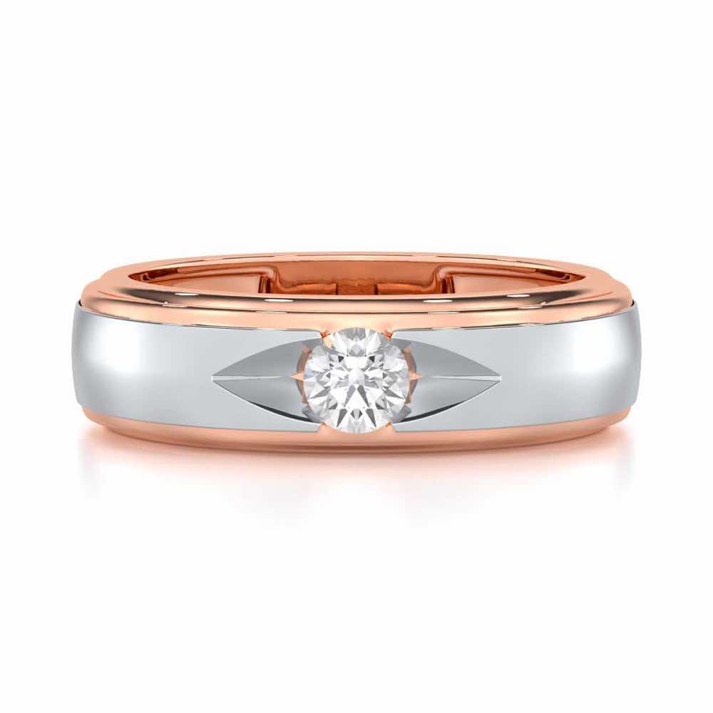 Eminent Stone Men Solitaire Ring - Rose Gold - Image 4