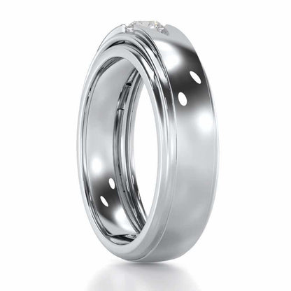 Eminent Stone Men Solitaire Ring - White Gold - Image 3