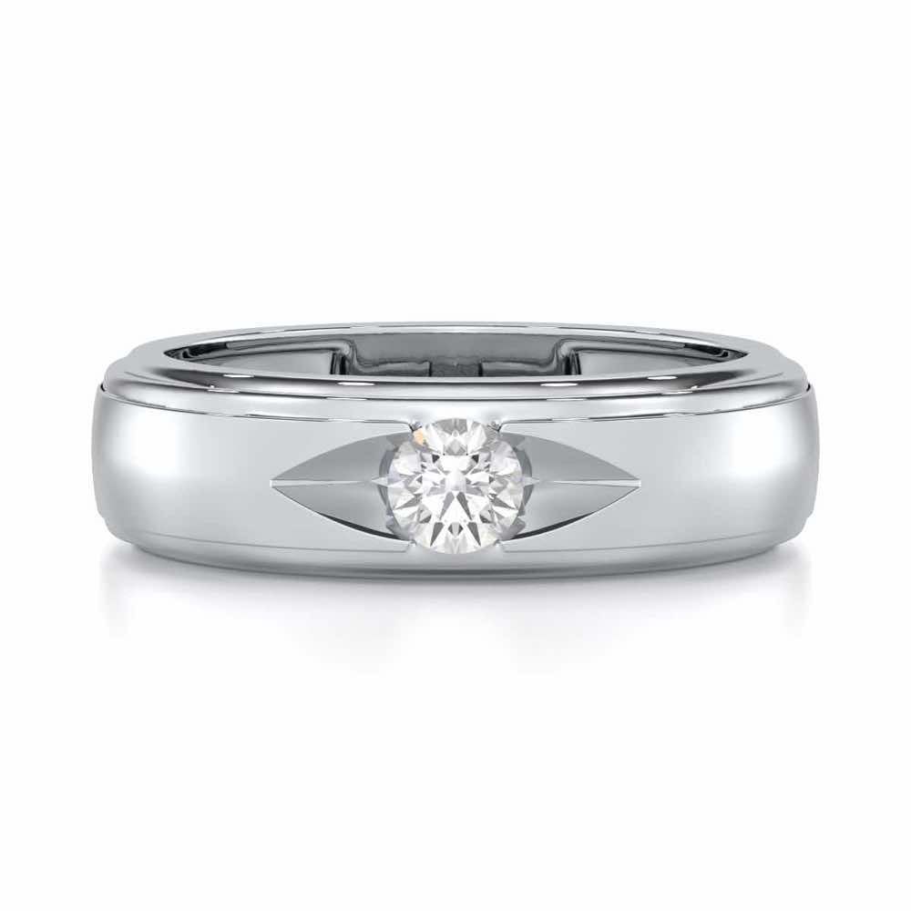 Eminent Stone Men Solitaire Ring - White Gold - Image 4