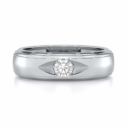 Eminent Stone Men Solitaire Ring - White Gold - Image 4