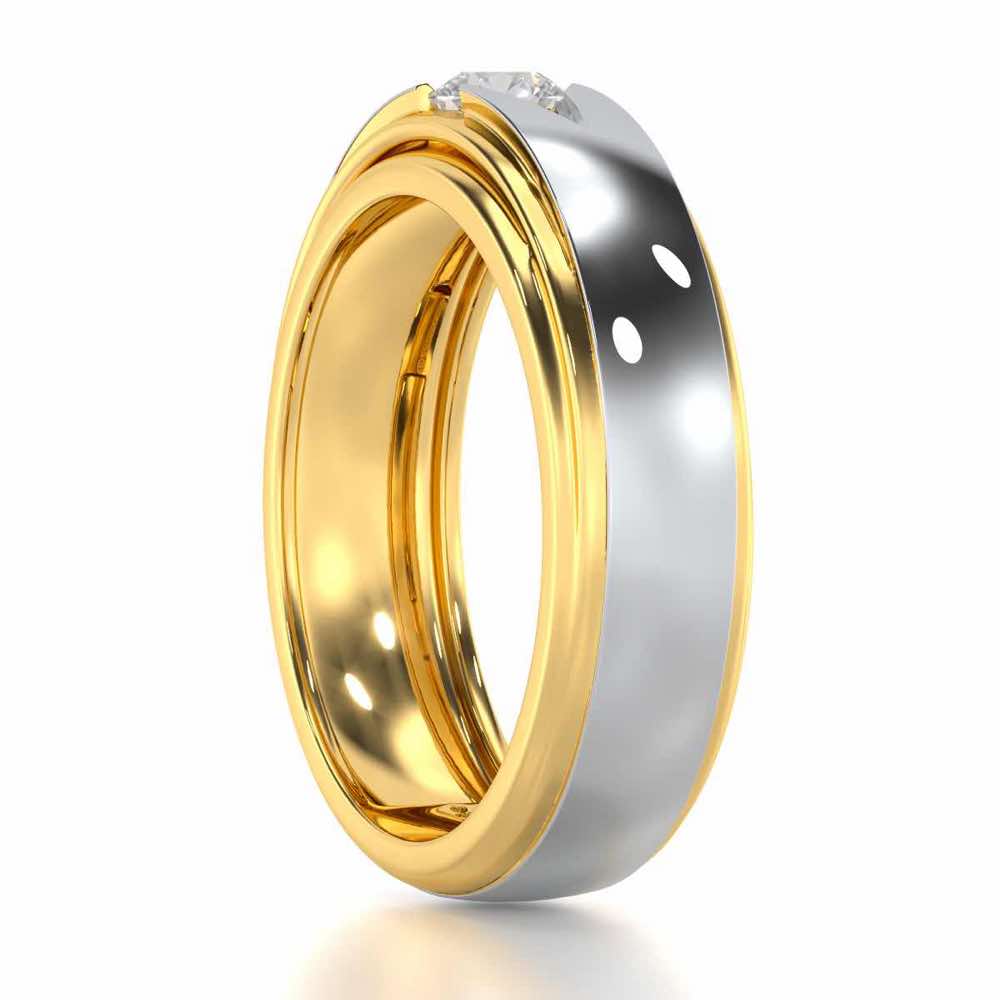 Eminent Stone Men Solitaire Ring - Yellow Gold - Image 3
