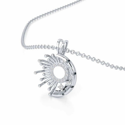 Empress Silver Pendant - White Gold - Image 2