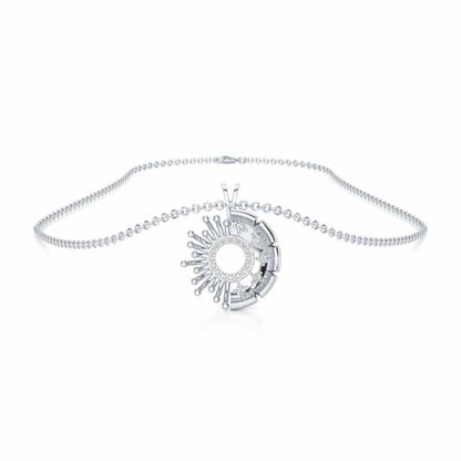 Empress Silver Pendant - White Gold - Image 3