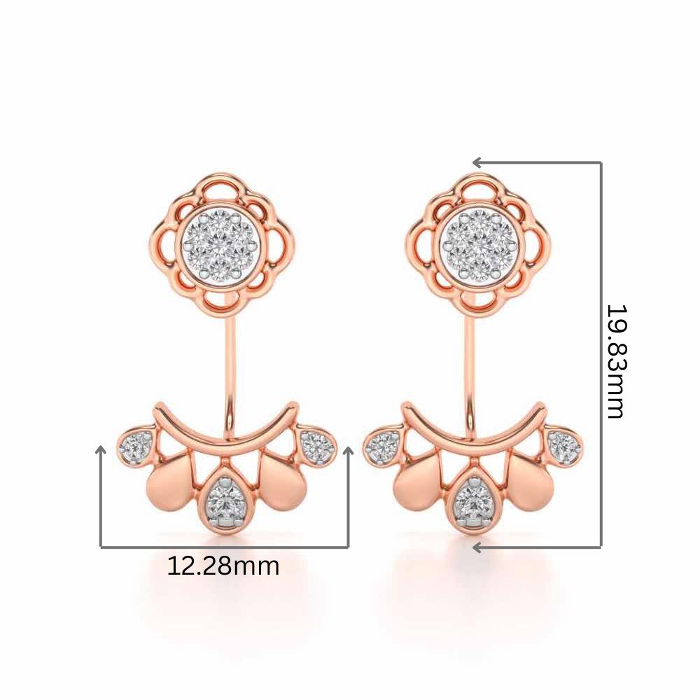 Enchantant Silver Studs - Rose Gold - Image 2