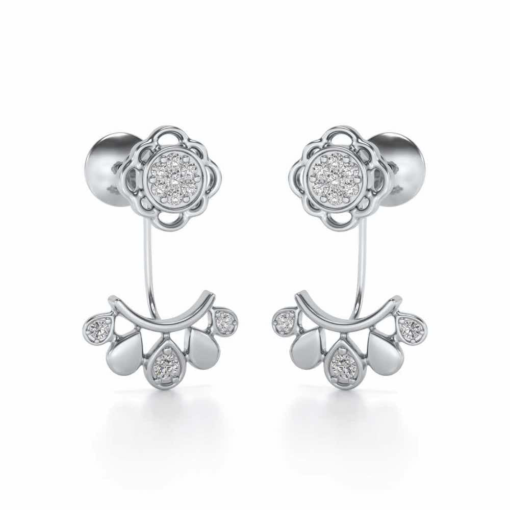 Enchantant Silver Studs - White Gold - Image 1