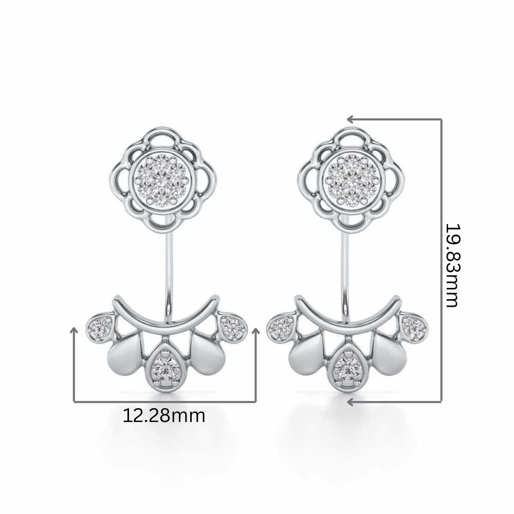 Enchantant Silver Studs - White Gold - Image 2