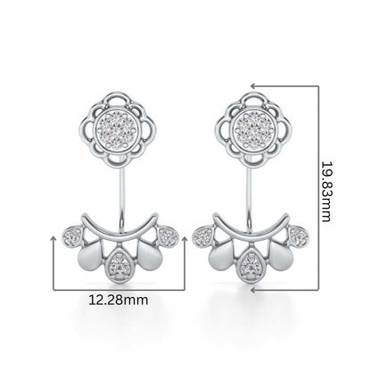 Enchantant Silver Studs - White Gold - Image 2
