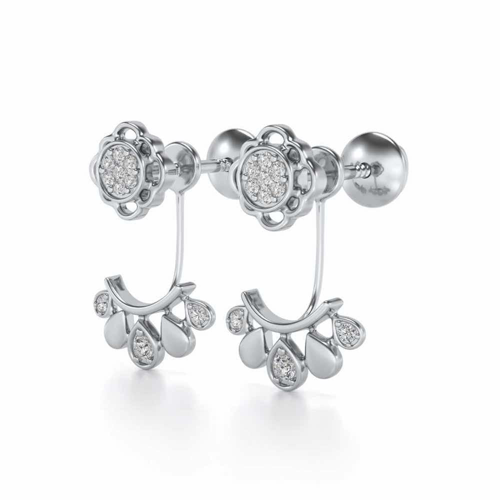 Enchantant Silver Studs - White Gold - Image 3