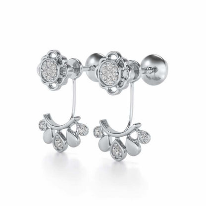 Enchantant Silver Studs - White Gold - Image 3