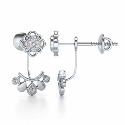 Enchantant Silver Studs - White Gold - Image 4