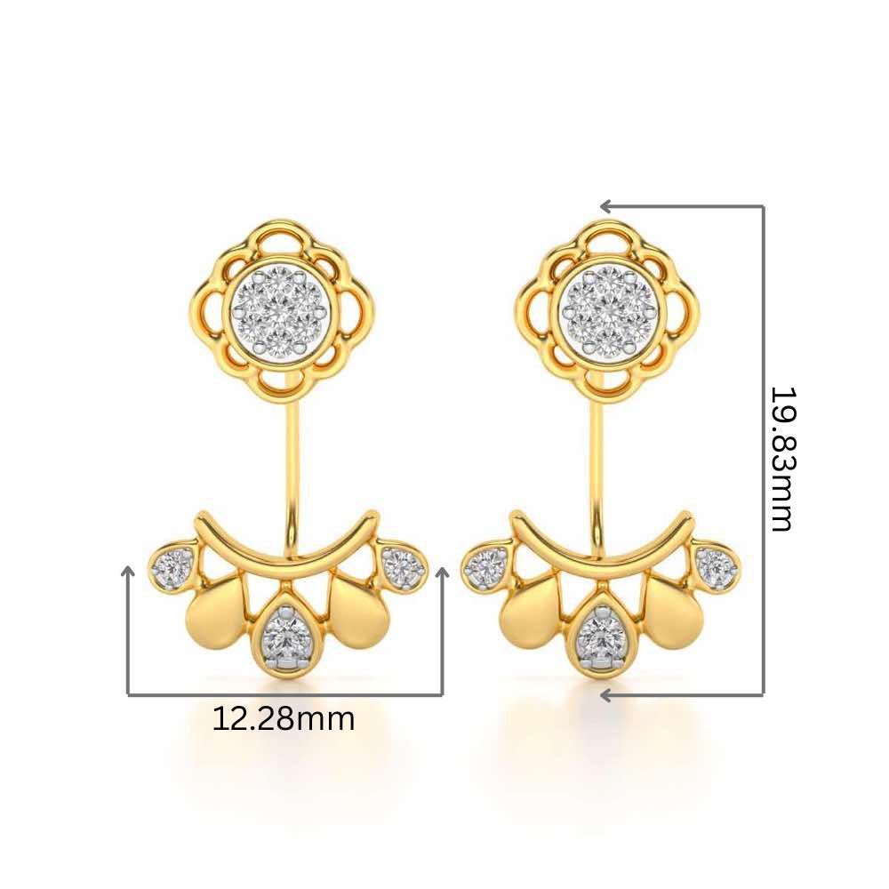 Enchantant Silver Studs - Yellow Gold - Image 2