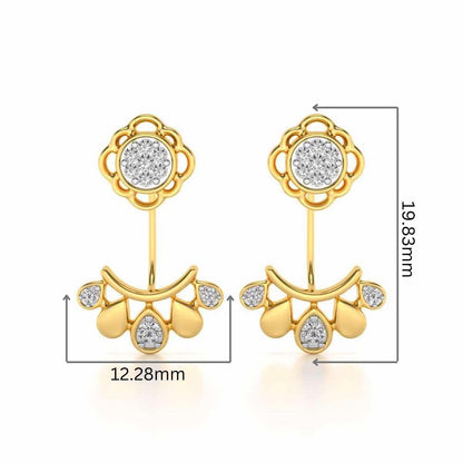 Enchantant Silver Studs - Yellow Gold - Image 2