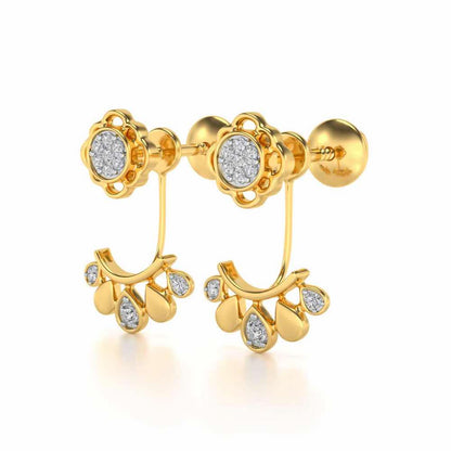Enchantant Silver Studs - Yellow Gold - Image 3
