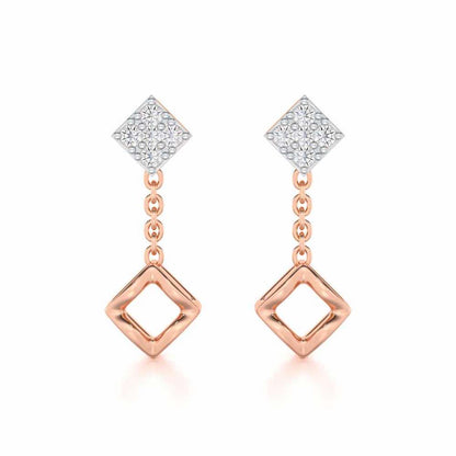 Enchanted Bliss Silver Earrings - Rose Gold - Image 1