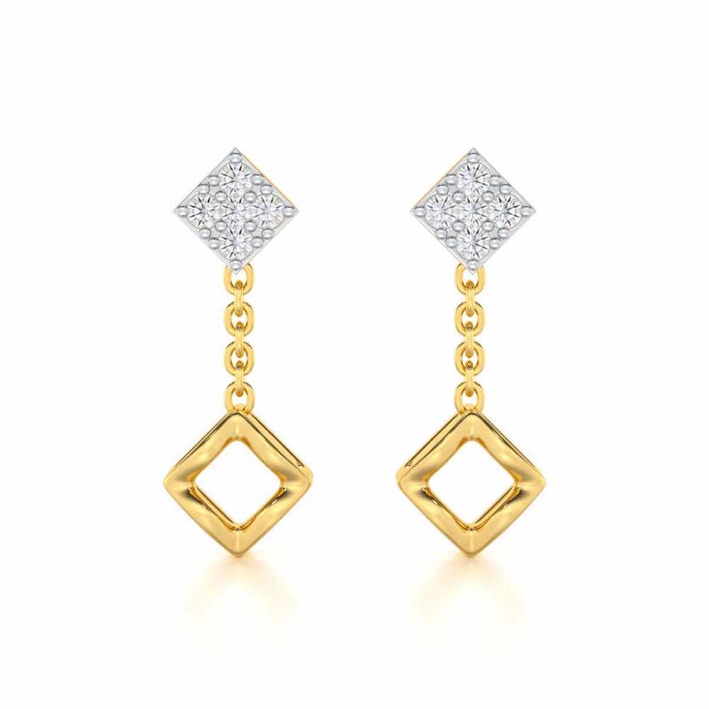 Enchanted Bliss Silver Earrings - Yellow Gold - Image 1