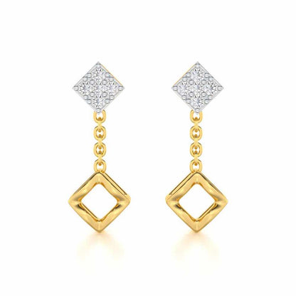 Enchanted Bliss Silver Earrings - Yellow Gold - Image 1