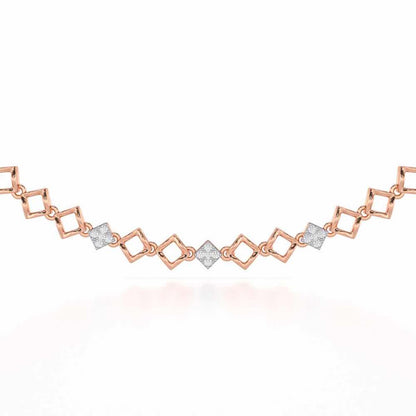 Enchanted Bliss Silver Necklace - Rose Gold - Image 1