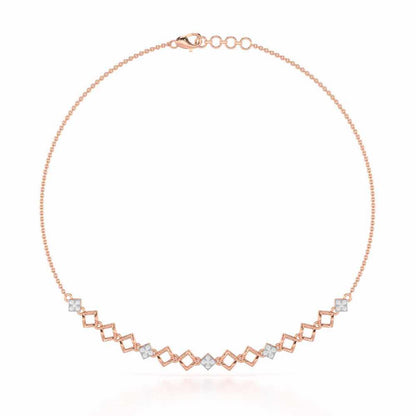 Enchanted Bliss Silver Necklace - Rose Gold - Image 2