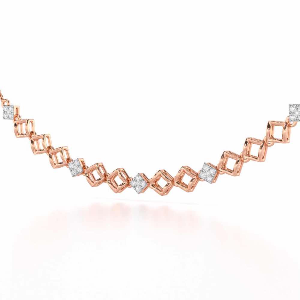 Enchanted Bliss Silver Necklace - Rose Gold - Image 3