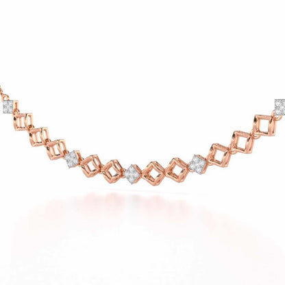 Enchanted Bliss Silver Necklace - Rose Gold - Image 3