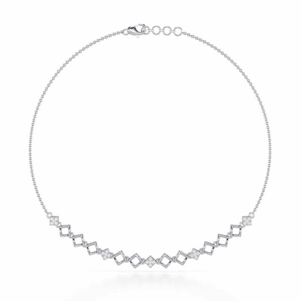 Enchanted Bliss Silver Necklace - White Gold - Image 2