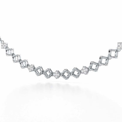 Enchanted Bliss Silver Necklace - White Gold - Image 3