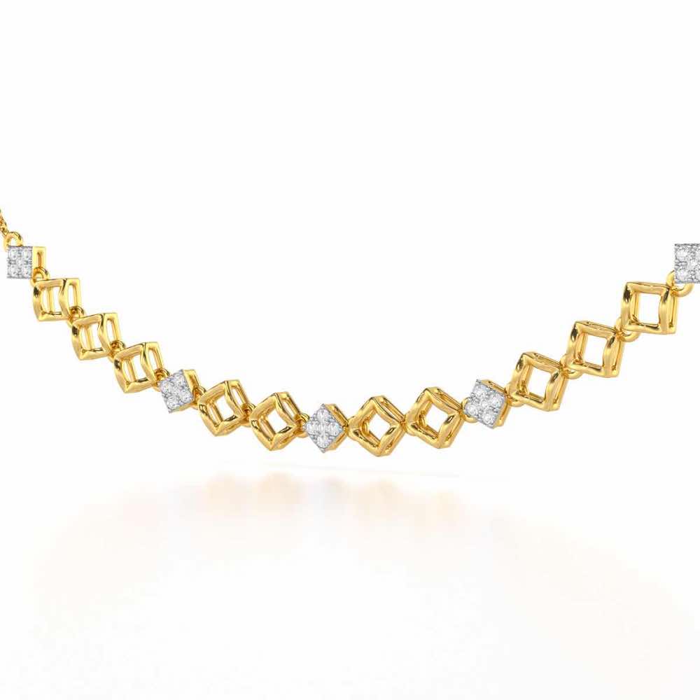 Enchanted Bliss Silver Necklace - Yellow Gold - Image 3