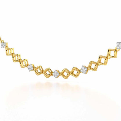 Enchanted Bliss Silver Necklace - Yellow Gold - Image 3