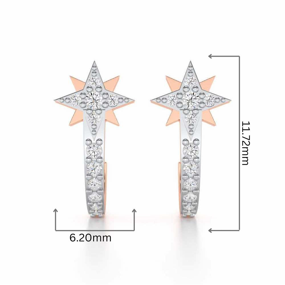 Enchanted Euphoria Silver Stud Earrings - Rose Gold - Image 2