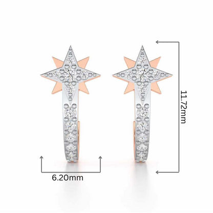 Enchanted Euphoria Silver Stud Earrings - Rose Gold - Image 2