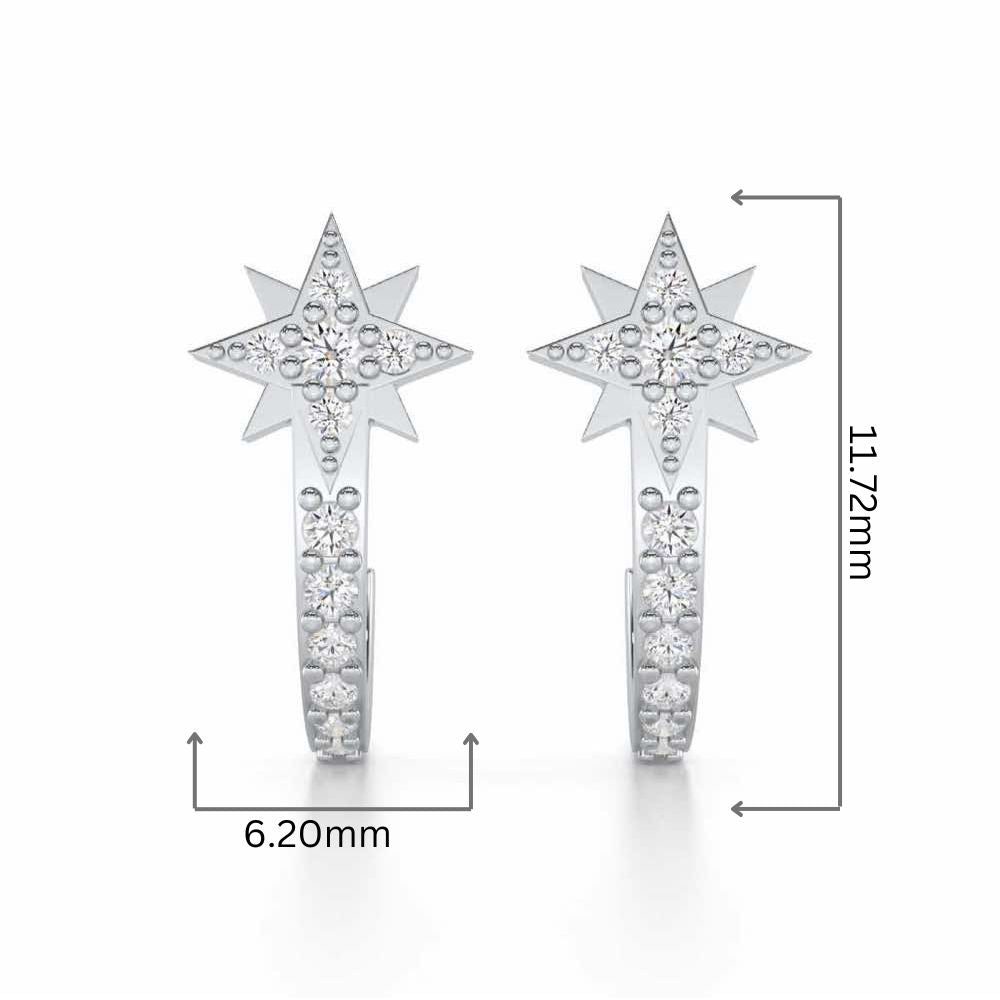 Enchanted Euphoria Silver Stud Earrings - White Gold - Image 2