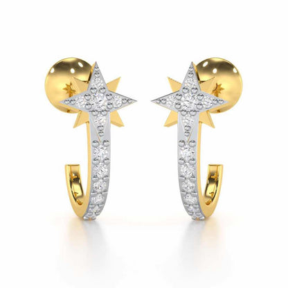 Enchanted Euphoria Silver Stud Earrings - Yellow Gold - Image 1