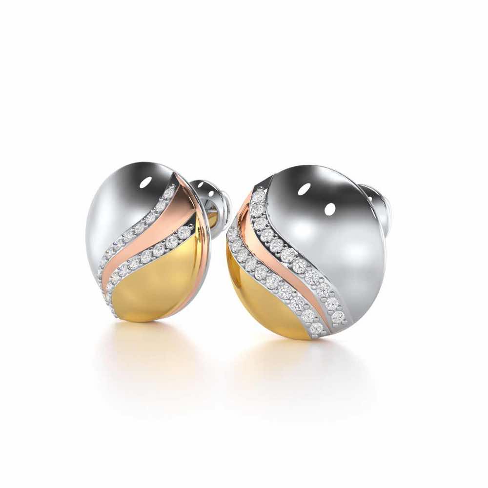 Enchanted Sway Silver Earrings - Yellow Gold - Image 3