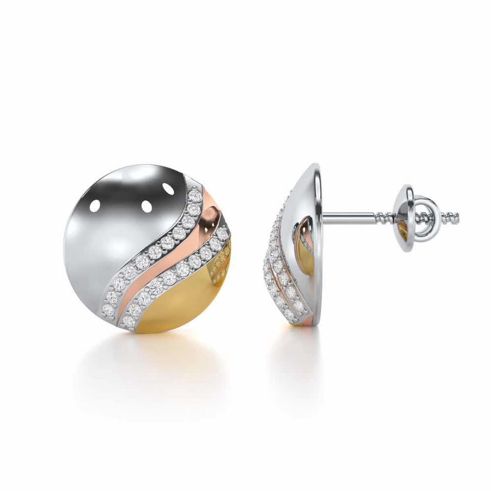 Enchanted Sway Silver Earrings - Yellow Gold - Image 4