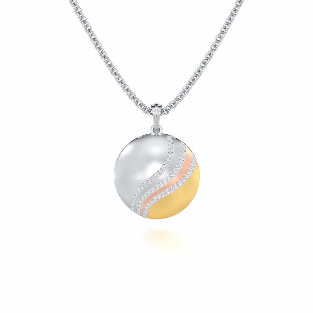 Enchanted Sway Silver Pendant - Yellow Gold - Image 1